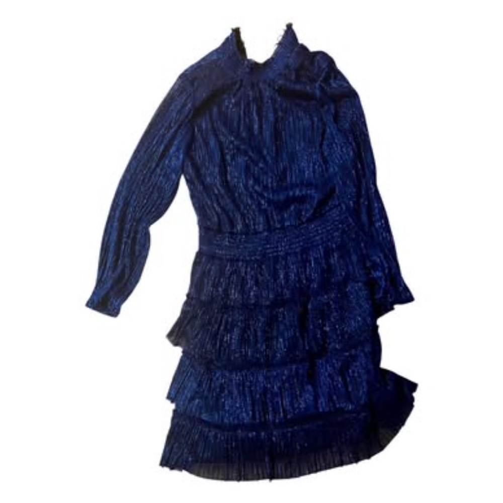 Elegant Blue Shimmery Woman’s Cocktail Dress